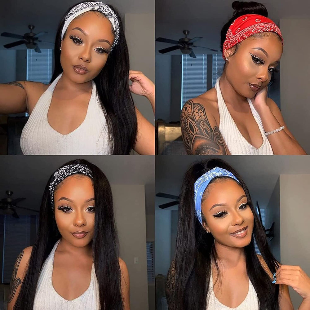 TNICE Brazilian virgin headband wig with full cuticle alignment for versatile coloring.