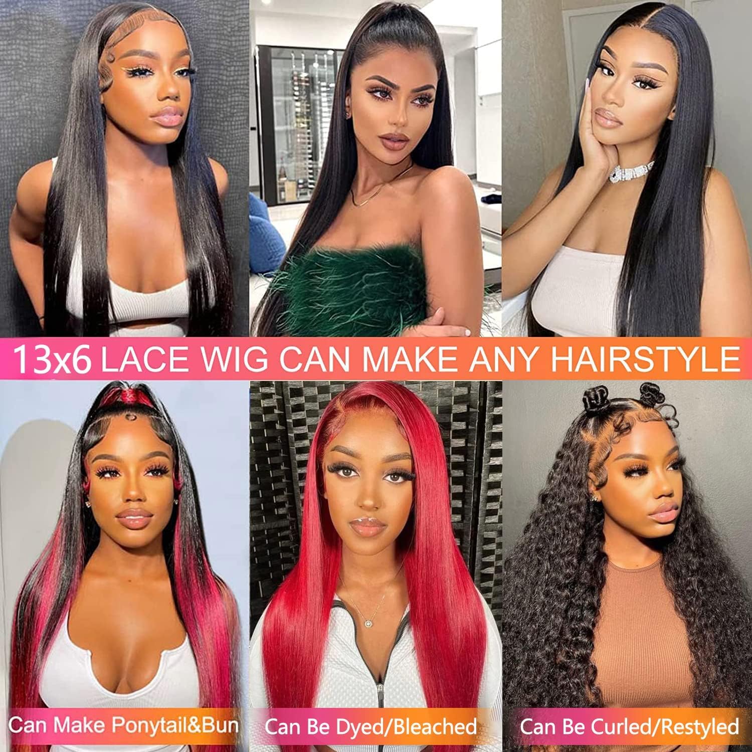 tobasew long straight Brazilian virgin hair wig 18 to 34 inches for versatile styling