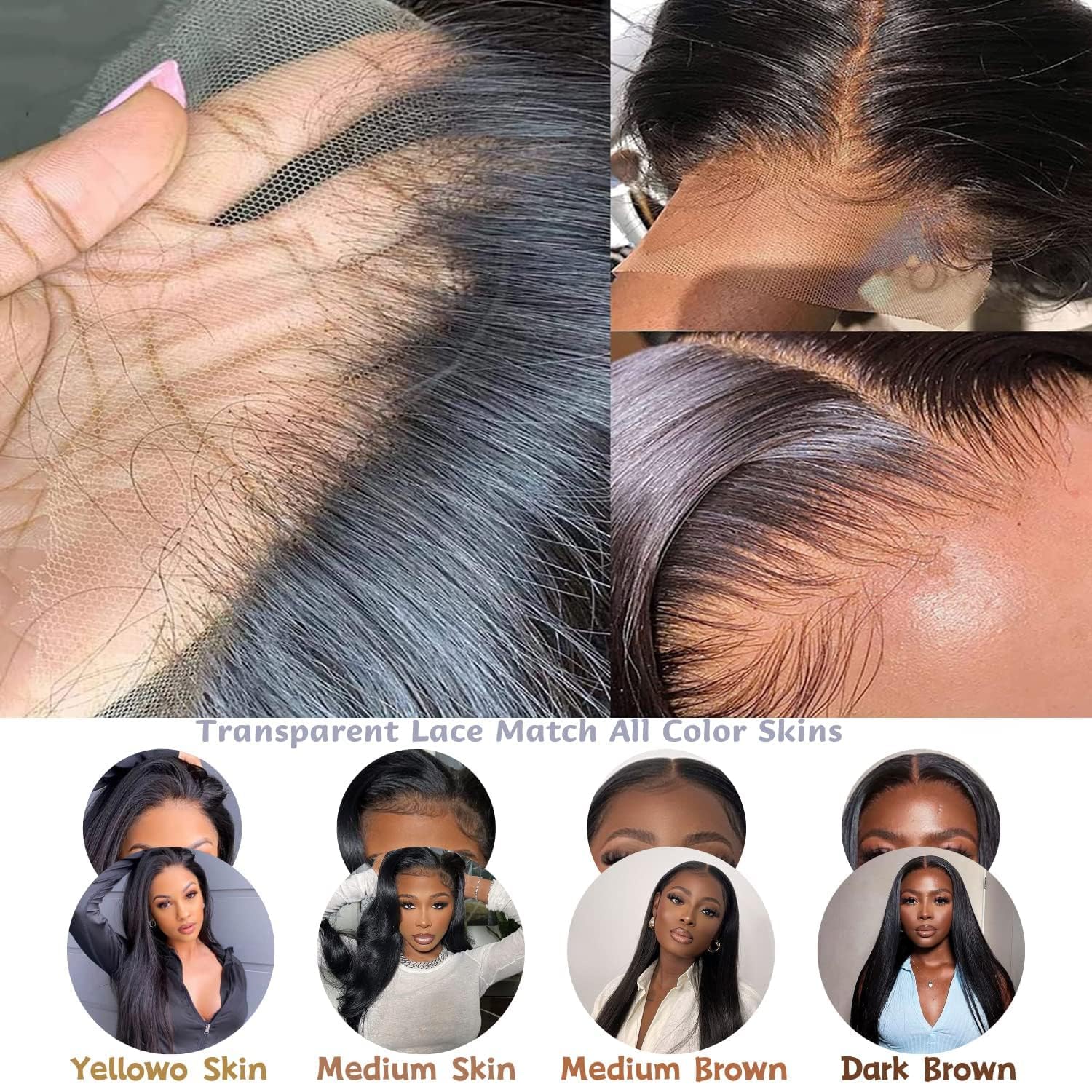 tobasew pre plucked natural hairline with baby hairs for realism