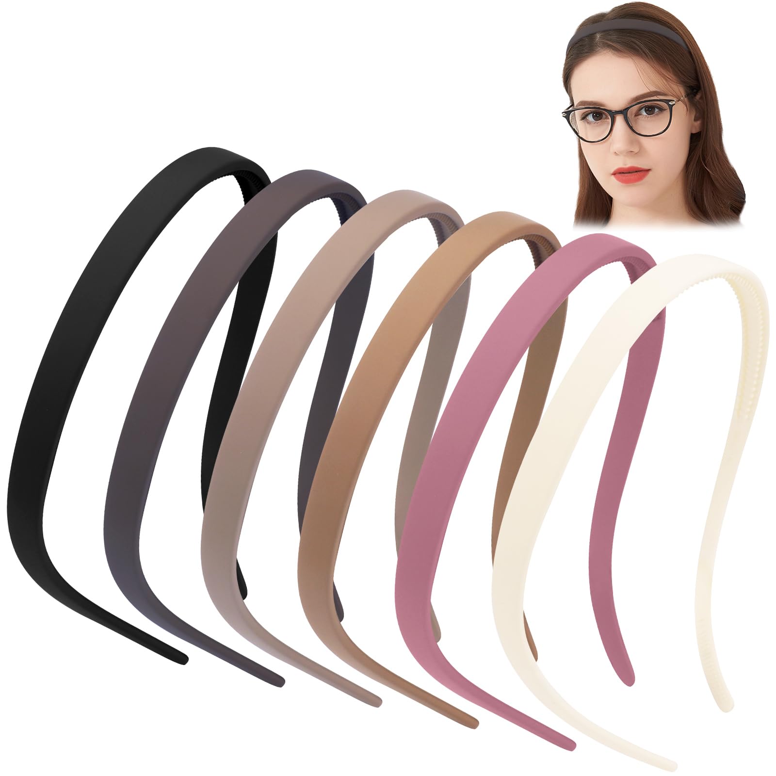 TOBATOBA diadema anteojos cuadrada, cómoda para uso diario con gafas.