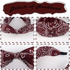 TOBATOBA diadema paisley, diademas para mujer con ajuste estable.