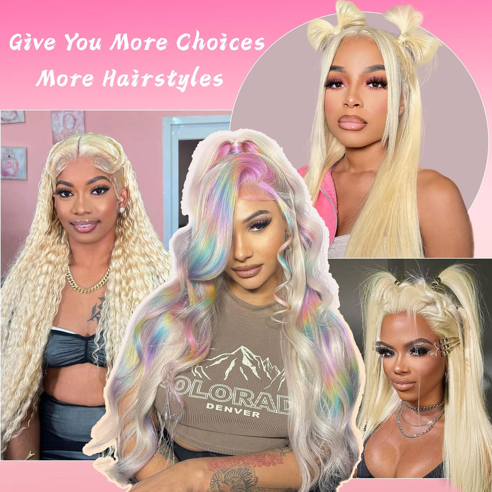 Tobeaper blonde wig styling options include dyeing, straightening, and curling.