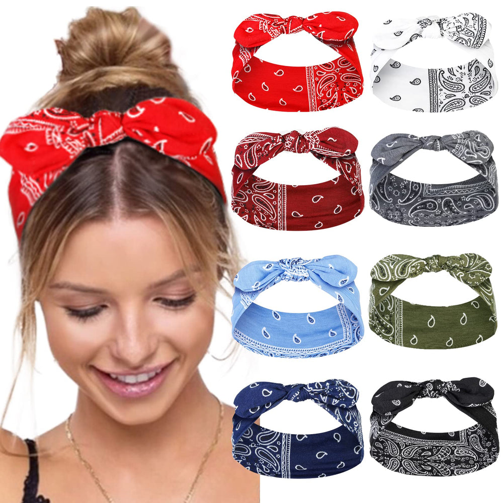 Diadema Tobeffect Paisley, lazo frontal ancho para look chic