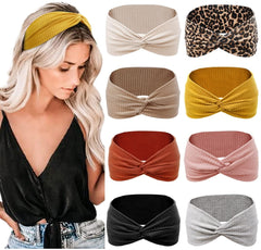 Tobeffect headband in black boho turban for daily wear and workouts