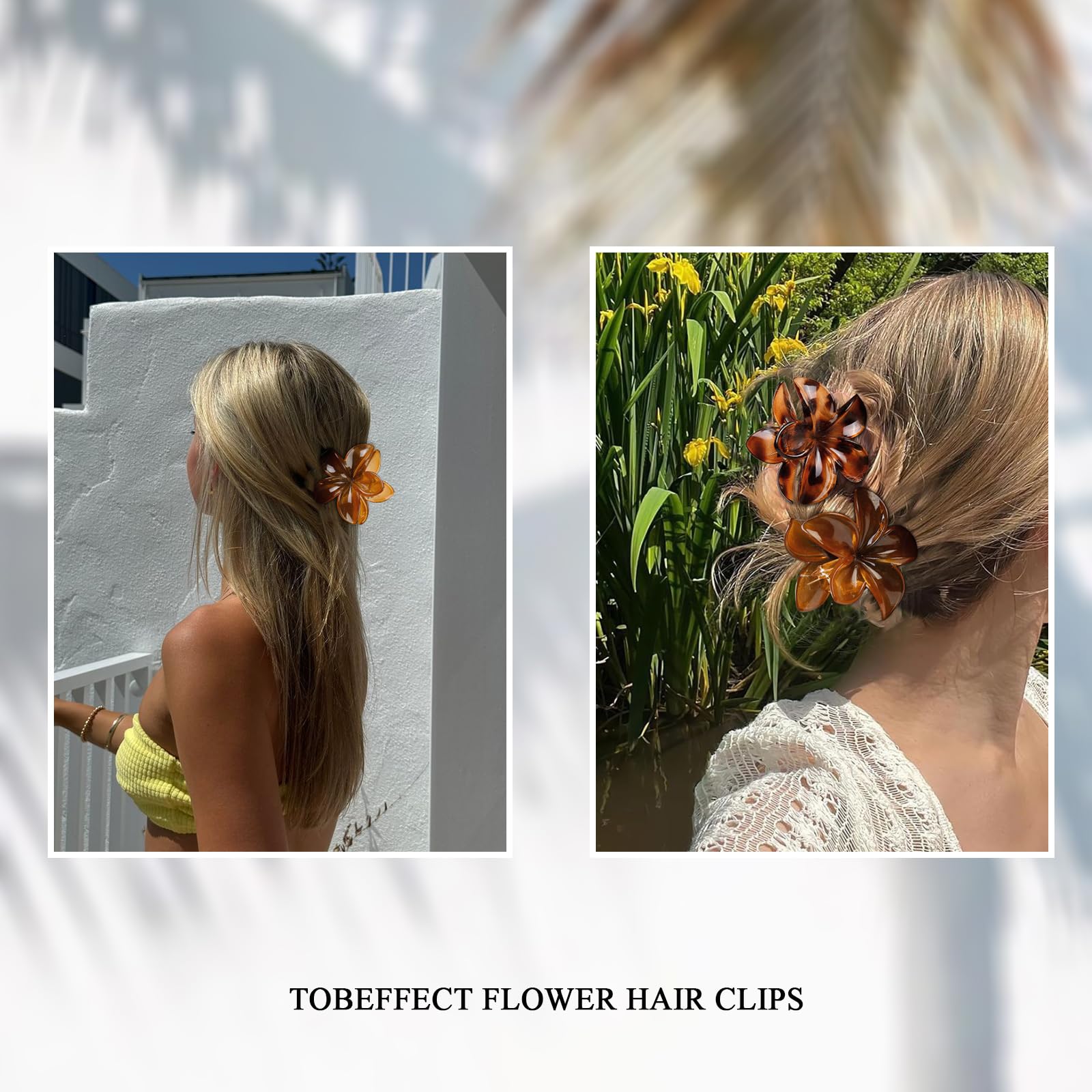Tobeffect smooth plastic hair clip with shiny finish for a chic touch