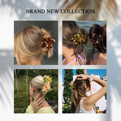 Tobeffect soft pastel hibiscus clips, ideal for casual or dressy looks