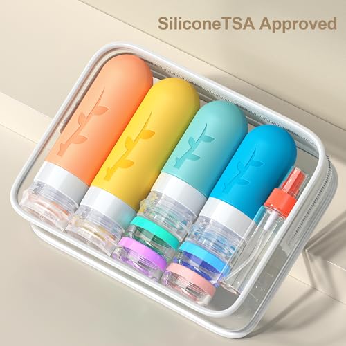 Tocelffe silicone bottles 2 oz offering compact storage for toiletries