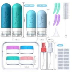 Tocelffe 3oz silicone bottles with leak-free design for liquids.
