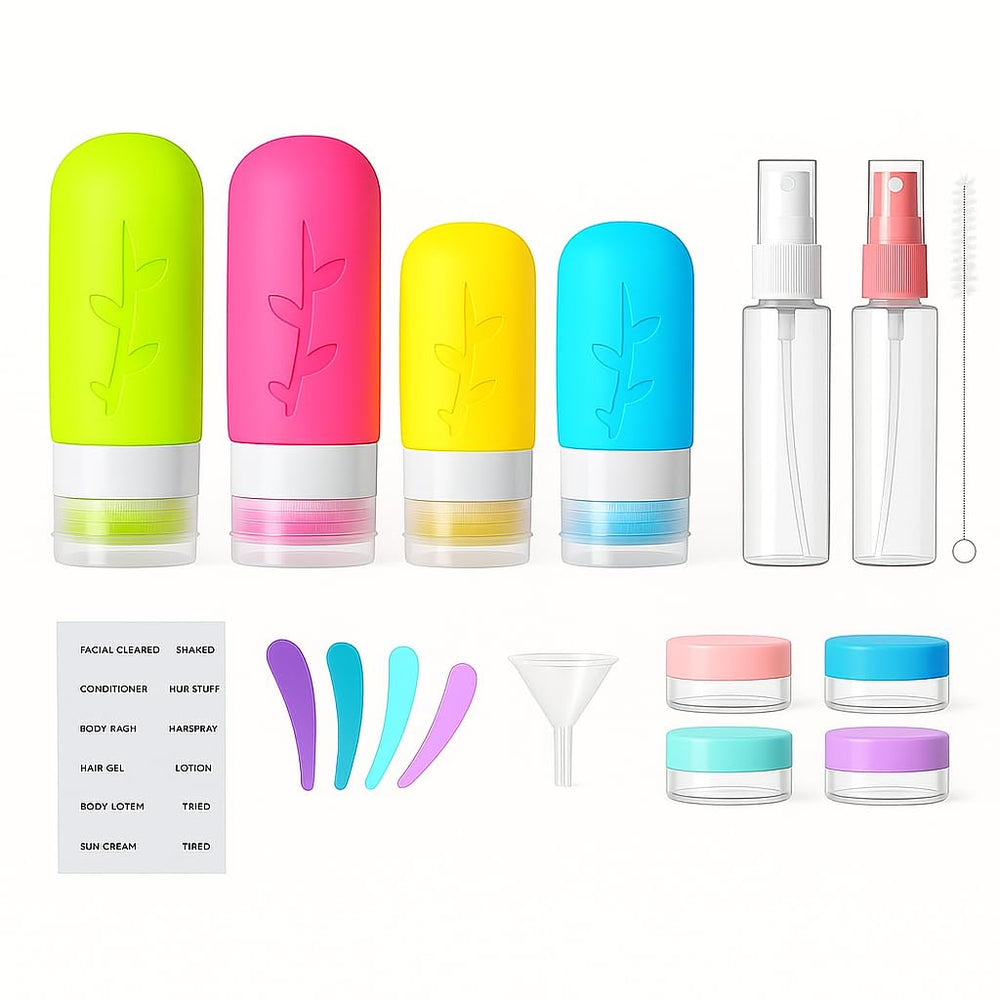 Tocelffe silicone bottles 3oz leak-proof design prevents spills during transit
