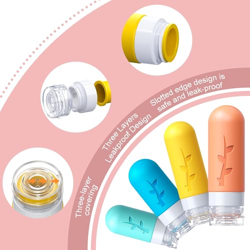 Tocelffe silicone bottles 3 oz demonstrating leak-proof design for safe travel