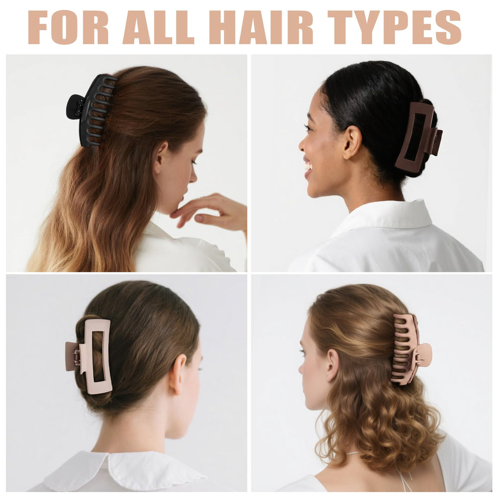 TOCESS clips pelo grandes mate verde; práctico para entrenamientos sin deslizamiento.