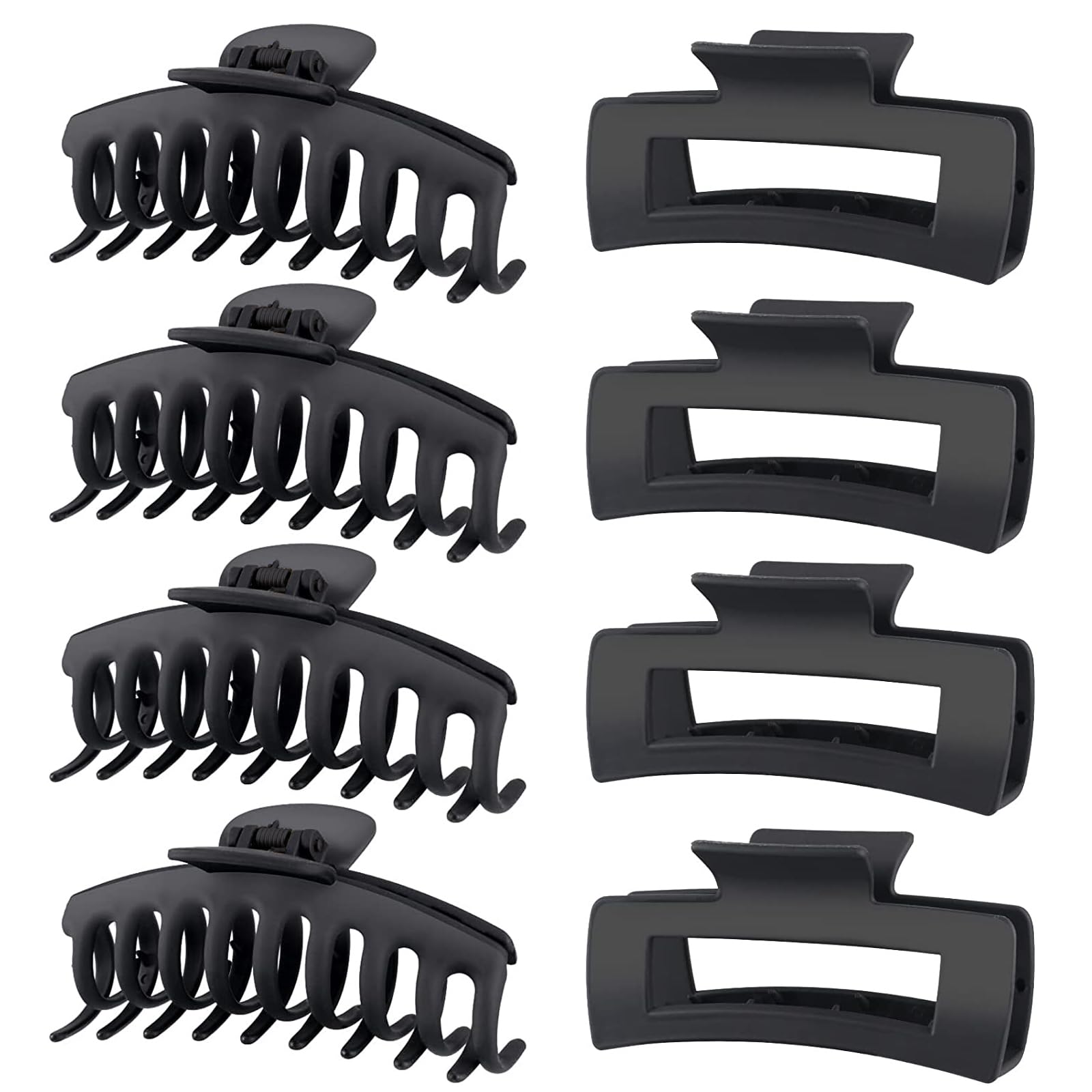 TOCESS pinza pelo grande negra, agarre firme para cabello grueso