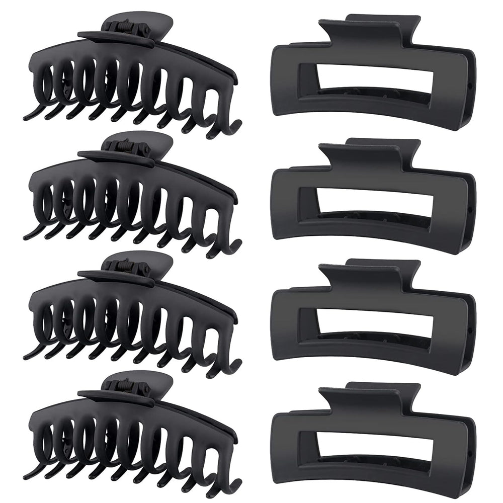 TOCESS pinza pelo grande negra, agarre firme para cabello grueso