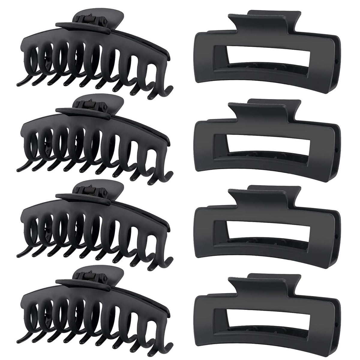 TOCESS pinza pelo grande negra, agarre firme para cabello grueso
