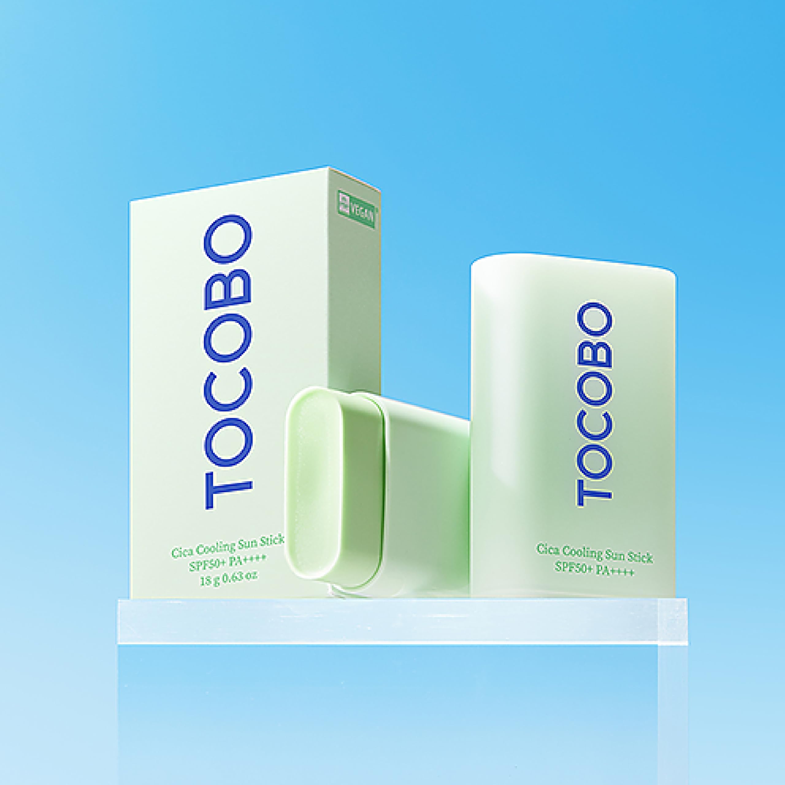 TOCOBO Cica Cooling Sun Stick, ideal para climas cálidos y sensación fresca.