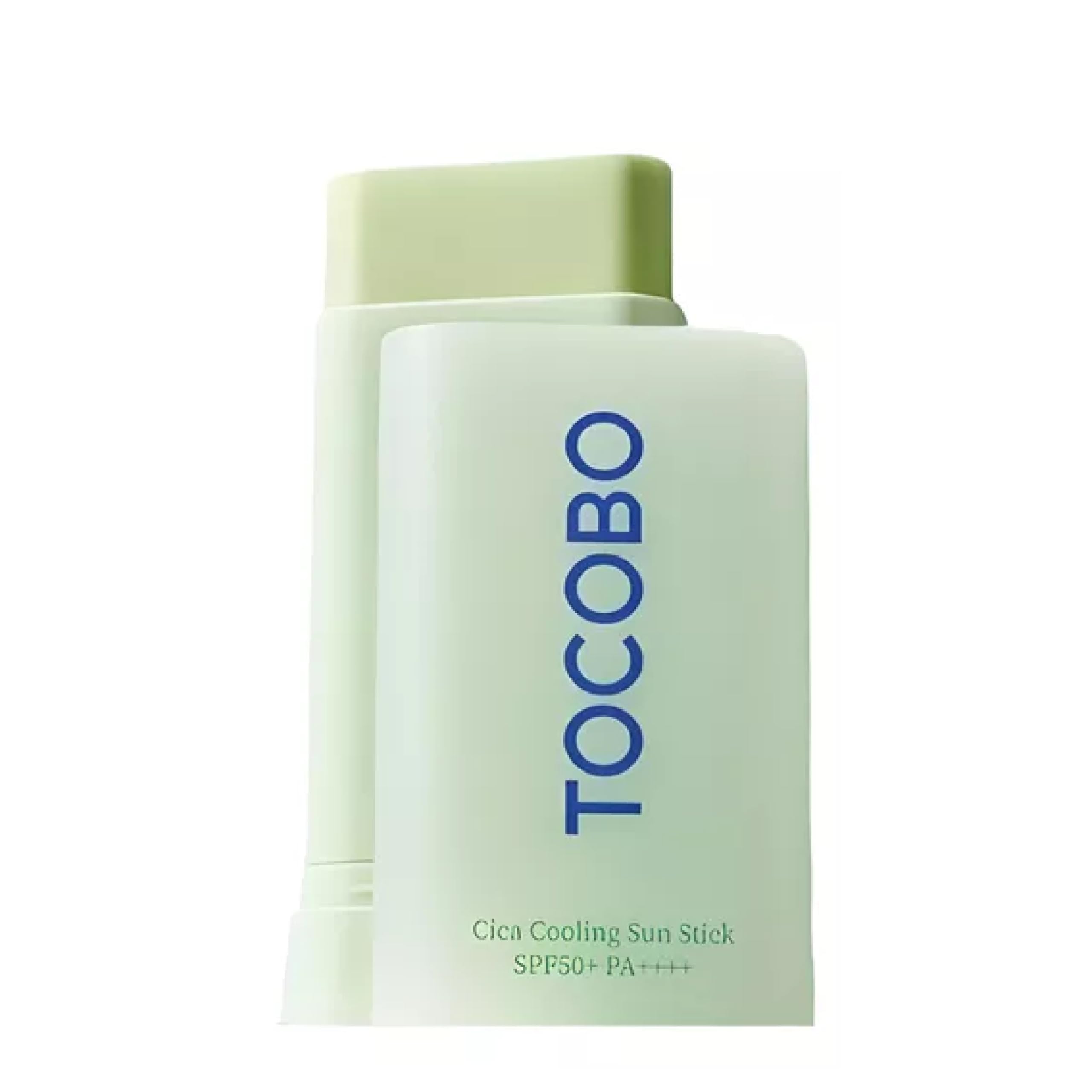 TOCOBO Cica Cooling Sun Stick, envase compacto para protección diaria.