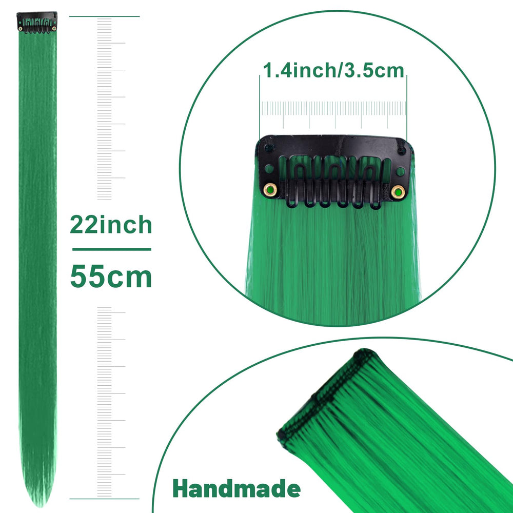 TOFAFA dark green hair can be trimmed to match length