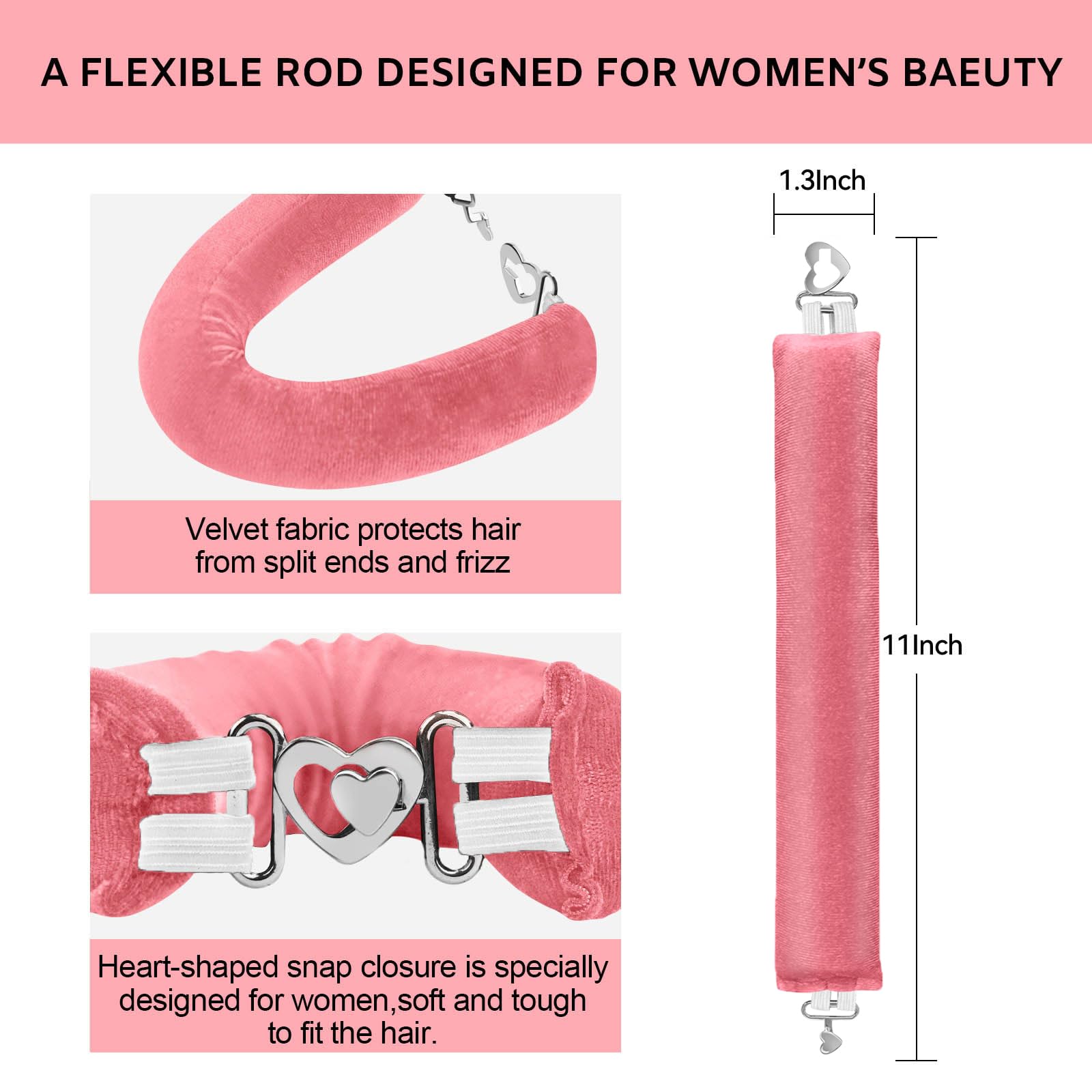 Togayu heart-shaped velvet curlers designed for gentle sleep curling