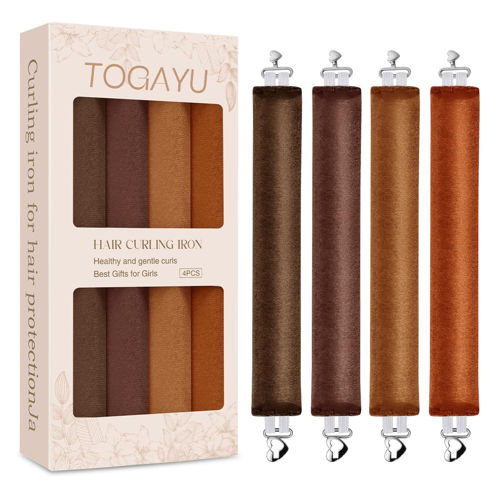 Togayu heatless curls overnight set with 4 rollers for damage-free waves