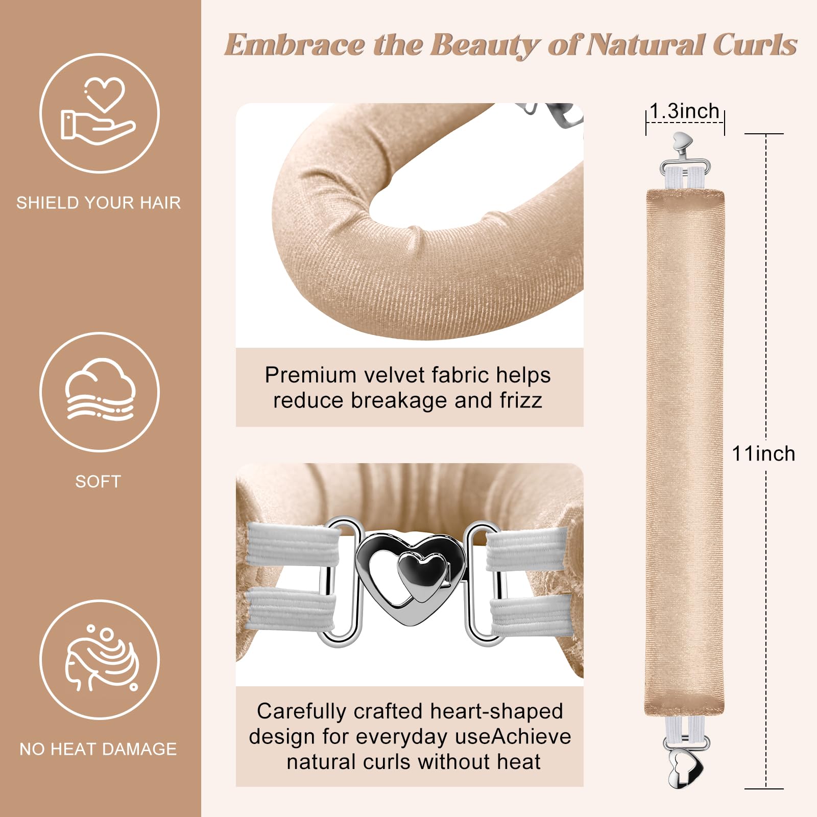 Togayu jumbo velvet curl rods softly shape waves while you sleep