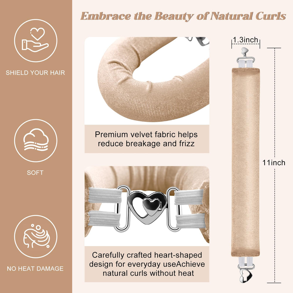 Togayu jumbo velvet curl rods softly shape waves while you sleep