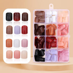 TOGZOM uñas postizas de color sólido para un look limpio