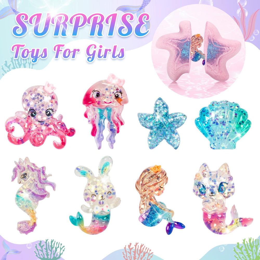 Toidgy Mermaid bath bombs dissolve easily, leaving skin soft and non-sticky.