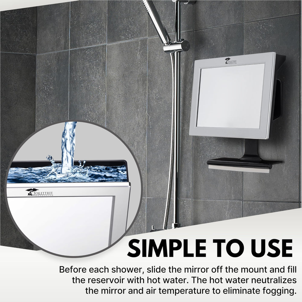 ToiletTree fogless mirror rust-proof design suited for humid bathrooms.