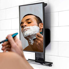ToiletTree fogless shower mirror angle-adjustment for customized viewing