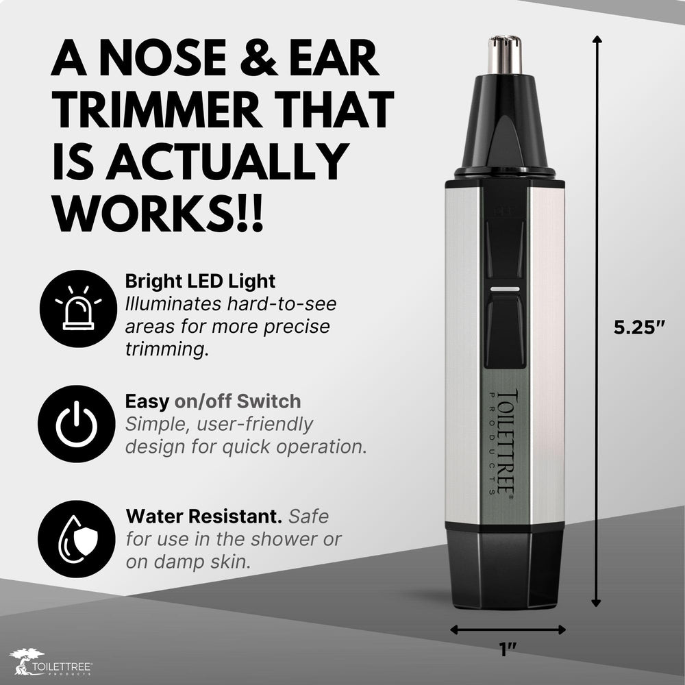 ToiletTree nose trimmer shows rotary cutting system clearly
