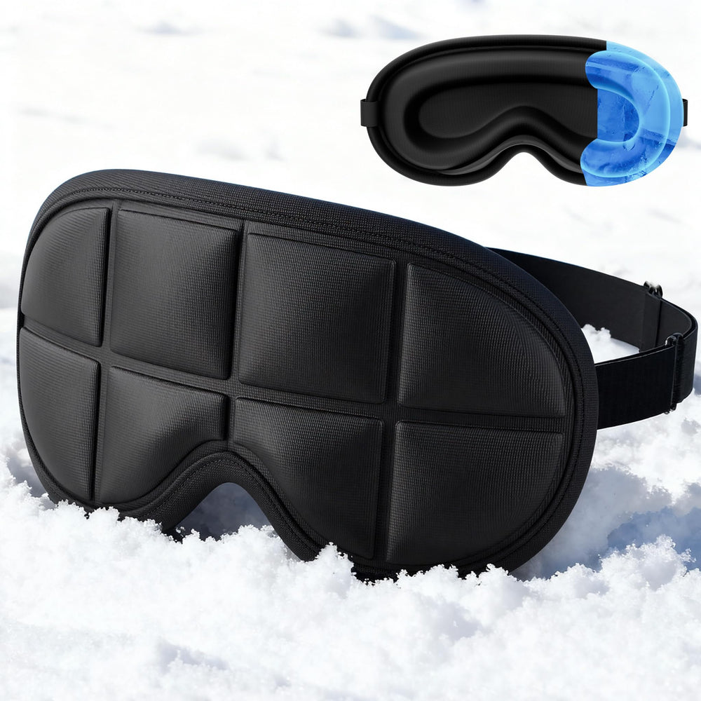Tolaccea cooling sleep mask front view with icy gel for refreshed eyes