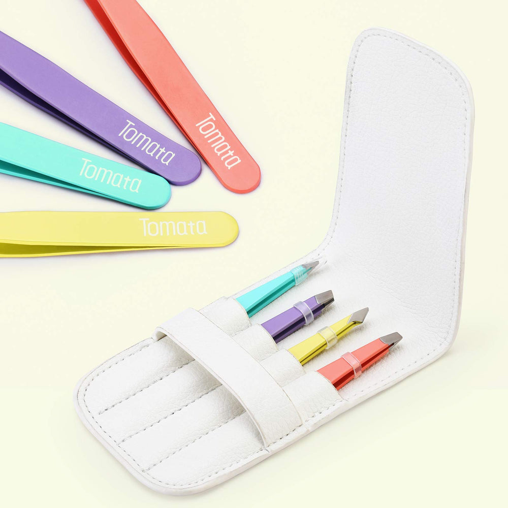 Tomata travel case protects tweezers on the go and keeps tips safe.