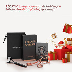 TOMEEM curler with built-in comb for precise lash separation after mascara.