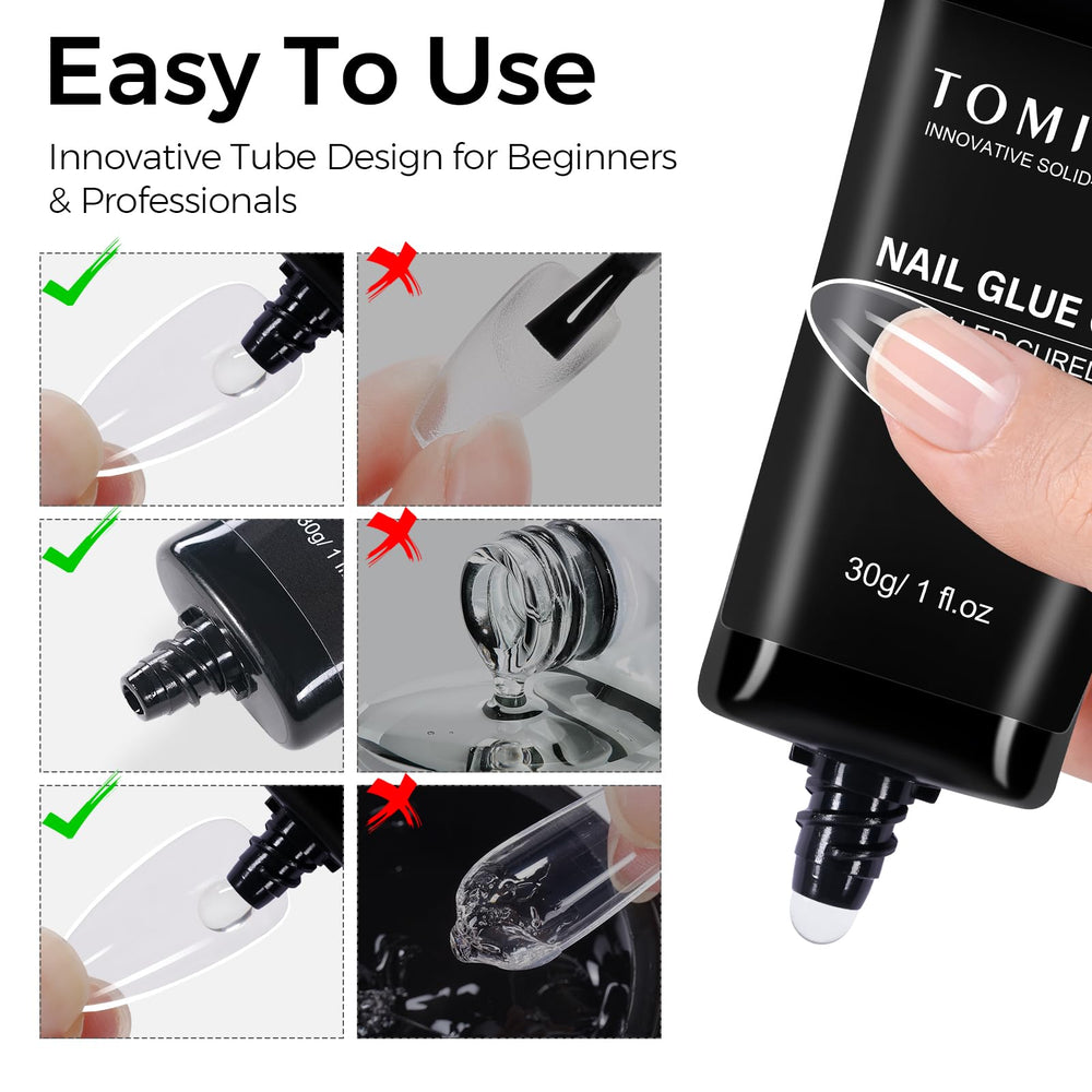 TOMICCA adhesivo para uñas con rhinestones para brillos duraderos