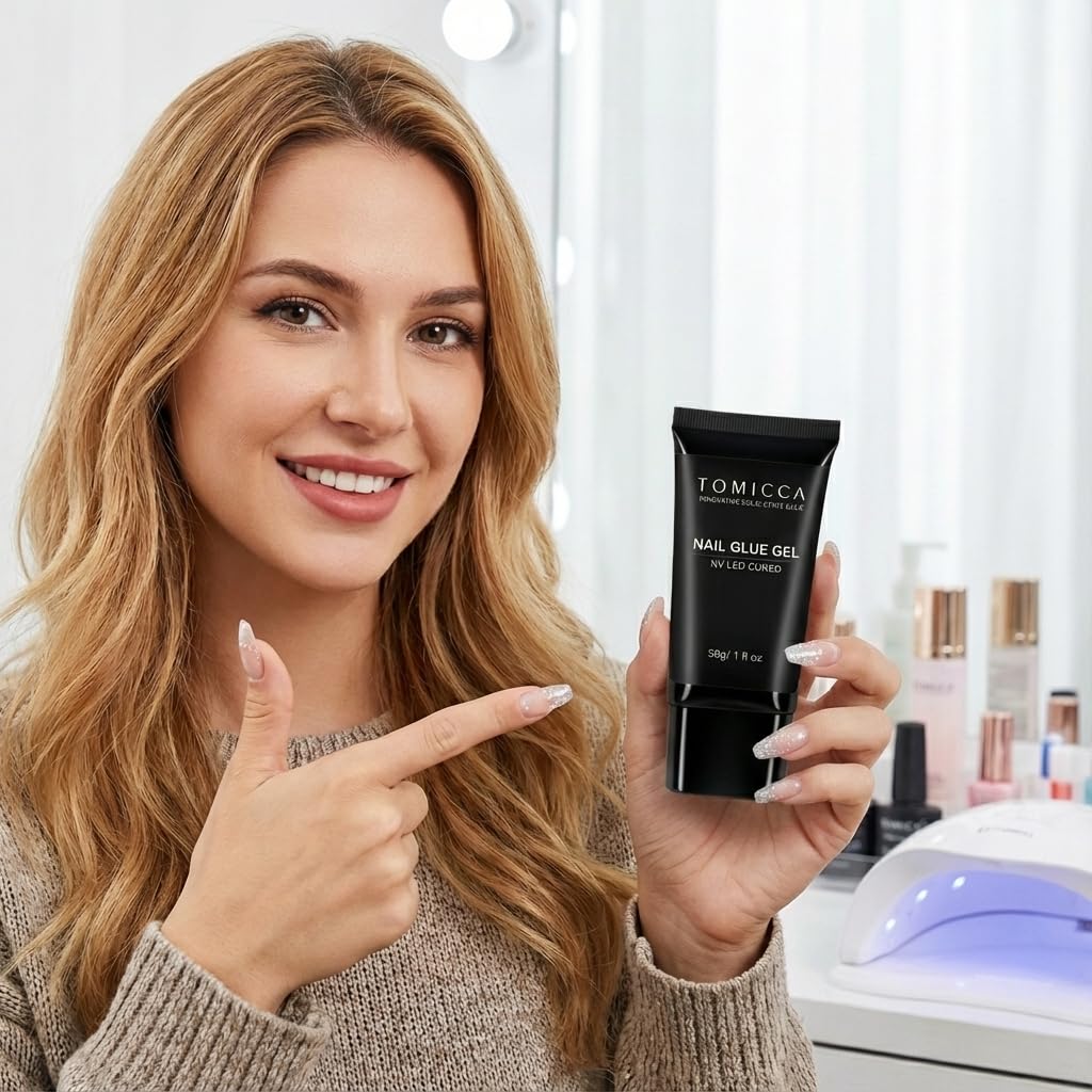 TOMICCA adhesivo gel para uñas facilita un pegado preciso con resultado natural