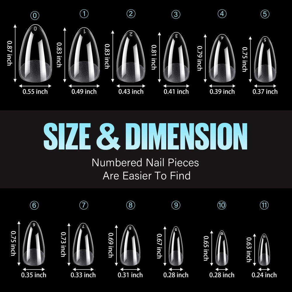At-home nail art with TOMICCA almond tips for salon-like results