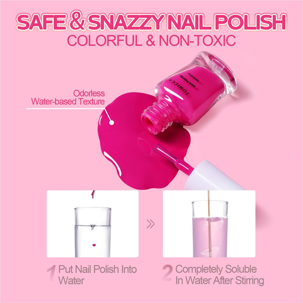 TOMICCA Kids Nail Polish, potencia la creatividad con colores y diseños infinitos.