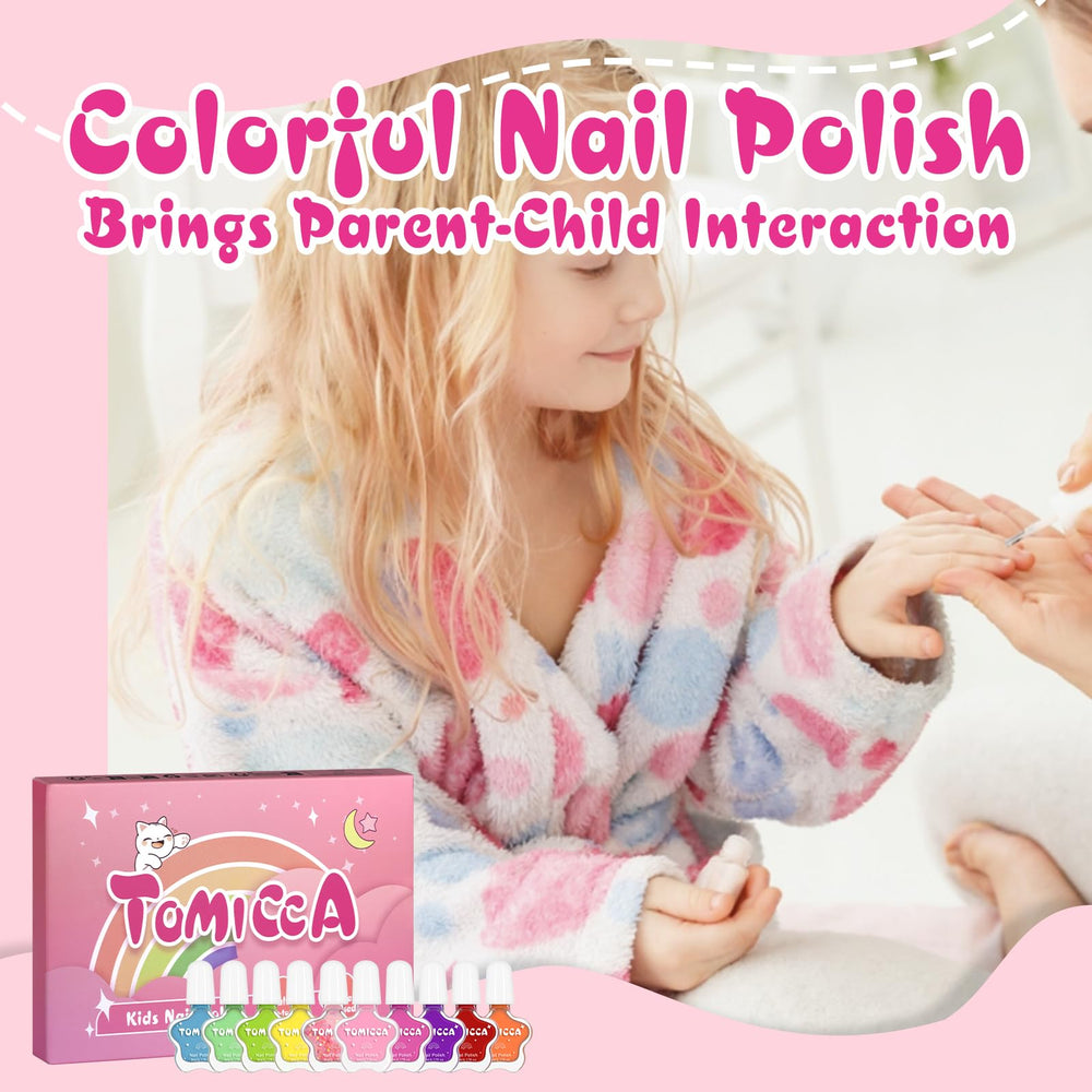 Pincel de precisión TOMICCA para pintar uñas infantiles sin desorden.