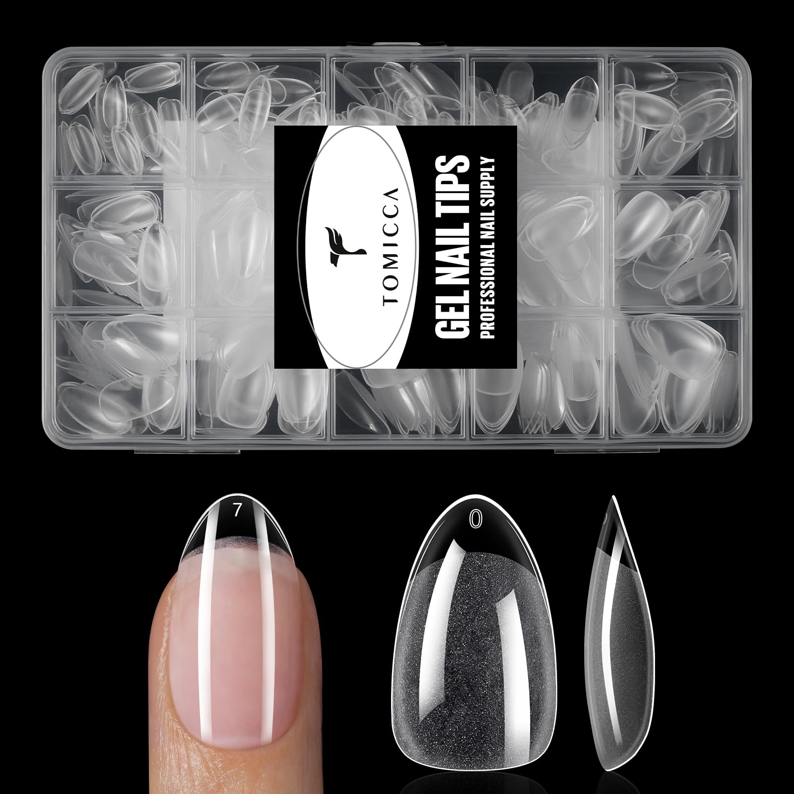 Puntas para extensiones de gel o acrílico con aspecto natural de TOMICCA