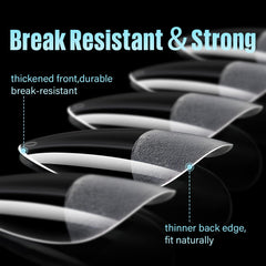 Soft gel tips bendable for precise shaping without breaking