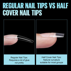 TOMICCA thin back edge delivers natural fit across nails during wear.