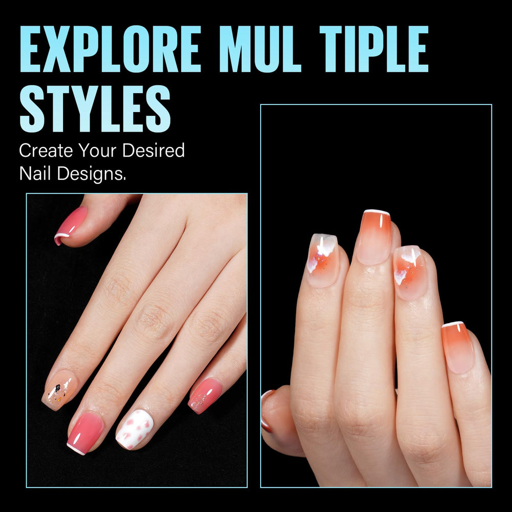 Uñas TOMICCA con forma ataúd semi-mate y textura para acabado elegante.