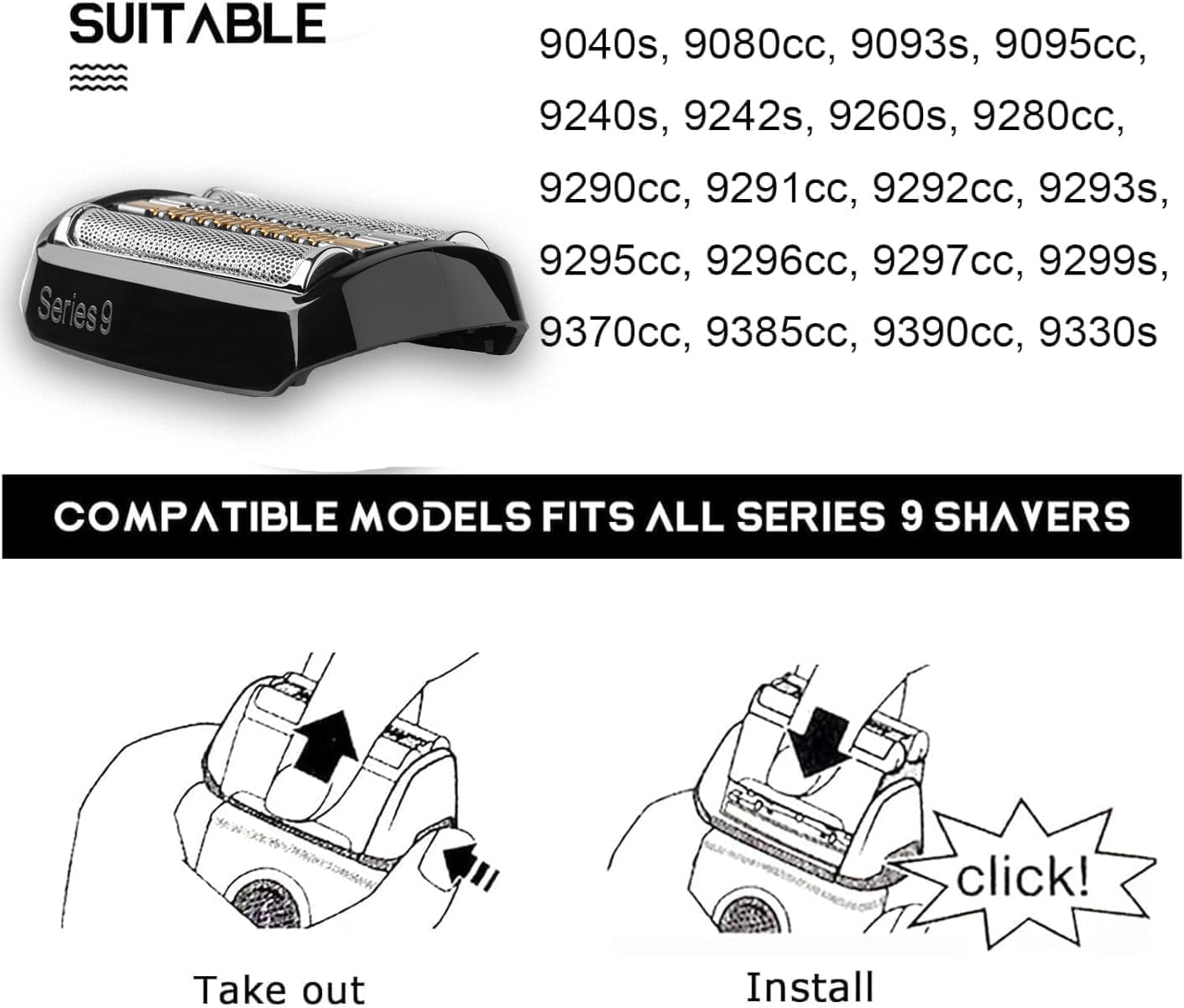 Tomorrow will be better Braun Series 9 replacement head delivers high-precision lifting and cutting.
