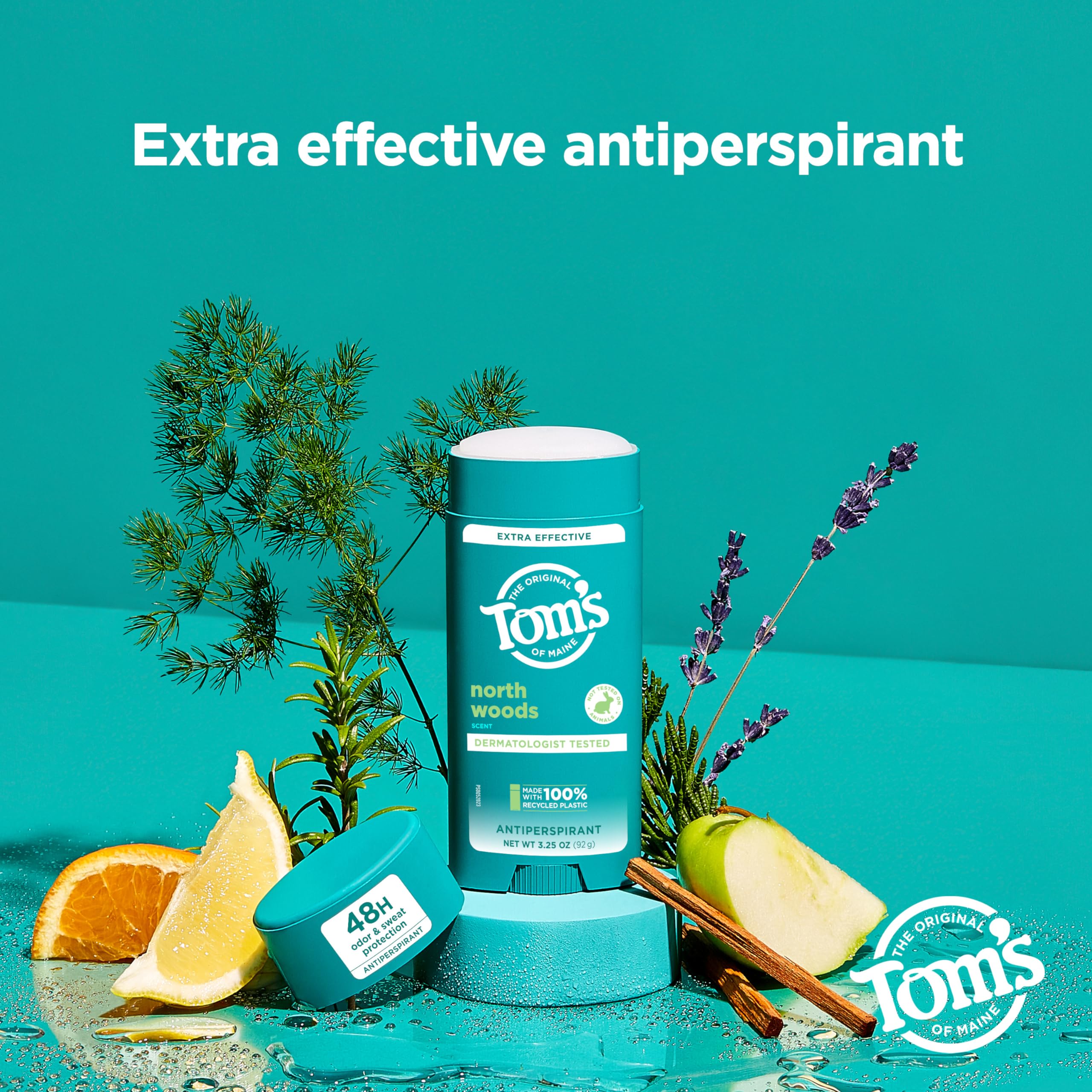 Tom's of Maine North Woods, ingredientes sin fragancias artificiales, piel suave.