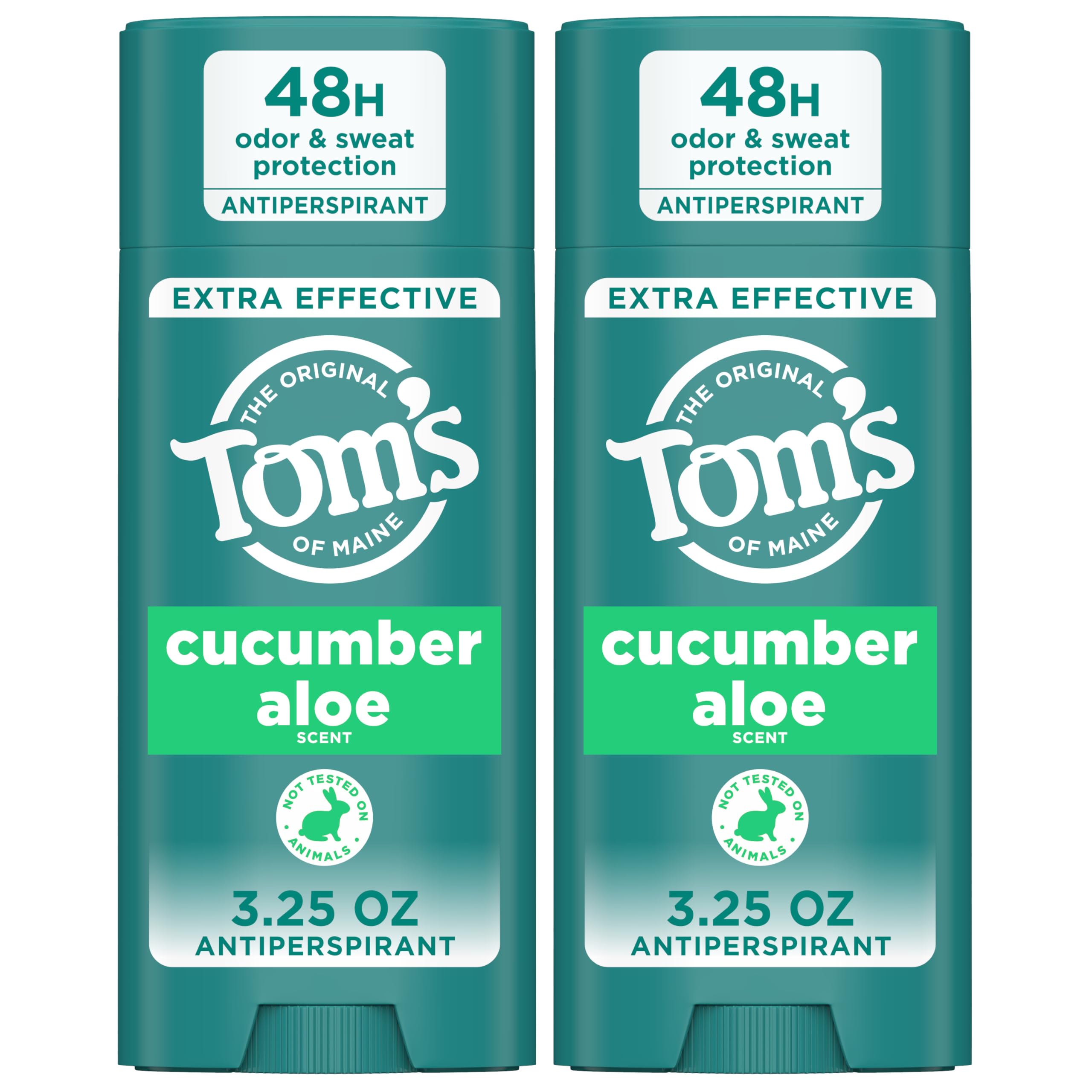 Tom’s of Maine antitranspirante pepino aloe en envase doble para uso diario