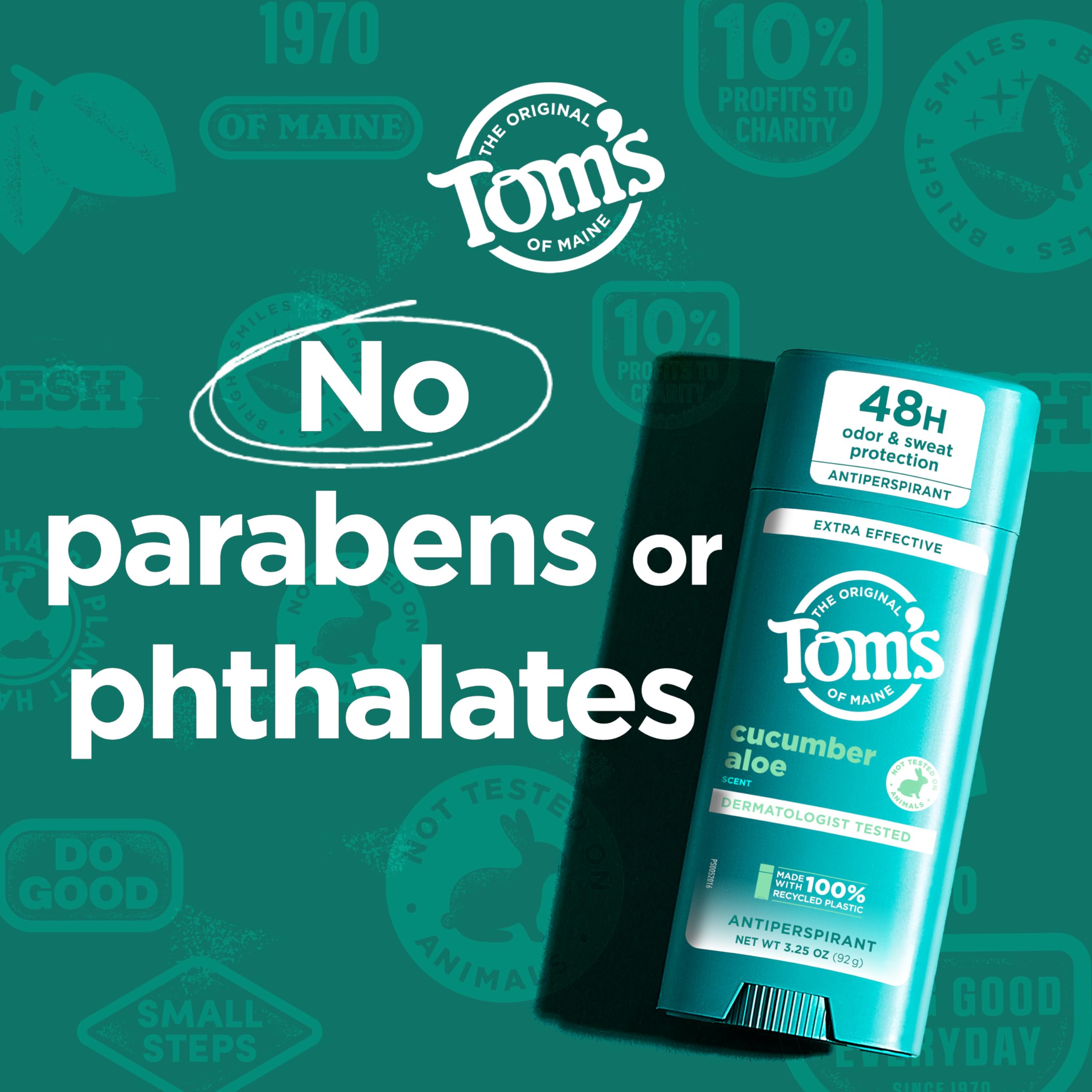 Prueba dermatológica para Tom’s antitranspirante pepino aloe