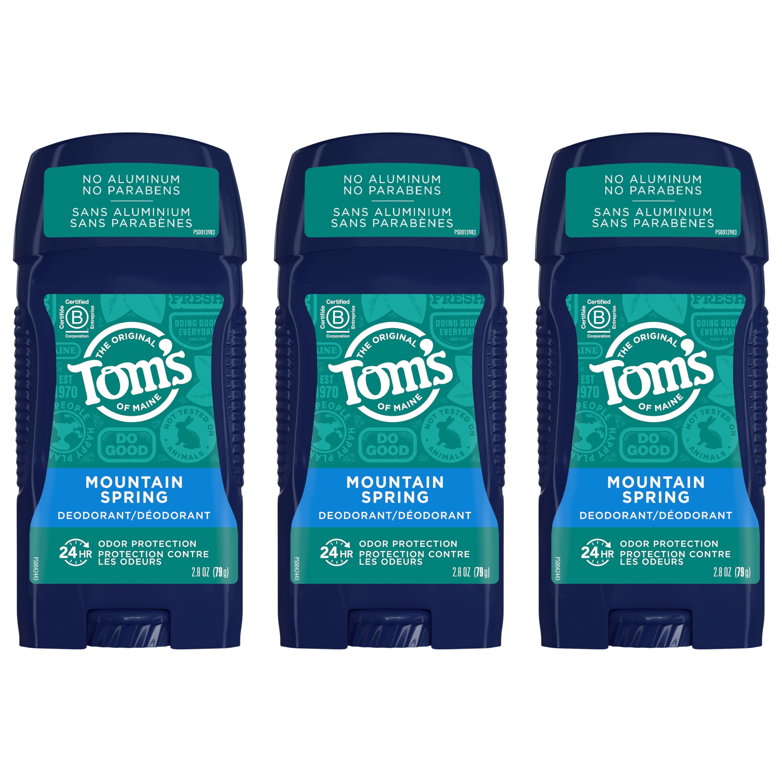 24-hour protection claim beside product logo reinforces all-day freshness