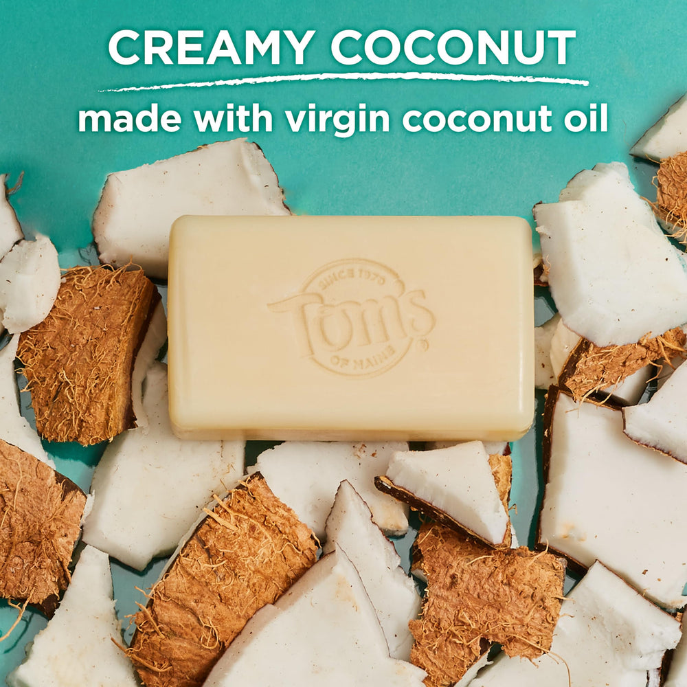 Virgin coconut oil nourishes skin in Tom's of Maine soap.