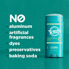 Recyclable packaging showcases sustainability of Tom's of Maine deodorant.