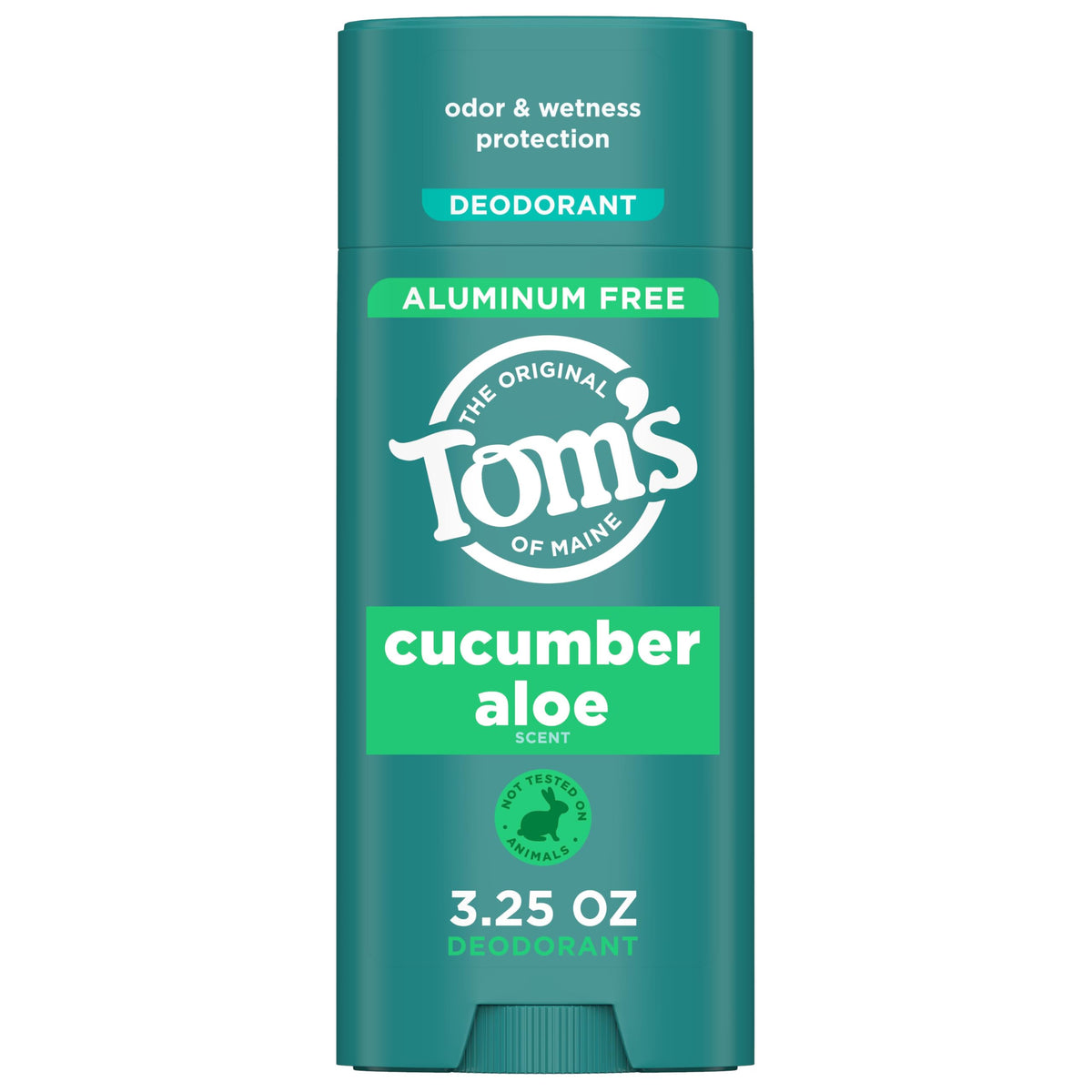 Tom's of Maine Cucumber Aloe deodorant stick provides aluminum-free, all-day freshness.